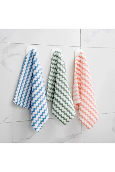Choice 20PCs water ripple 20Pcs Kitchen Wipes Coral Velvet Wave Design Wipes ...
