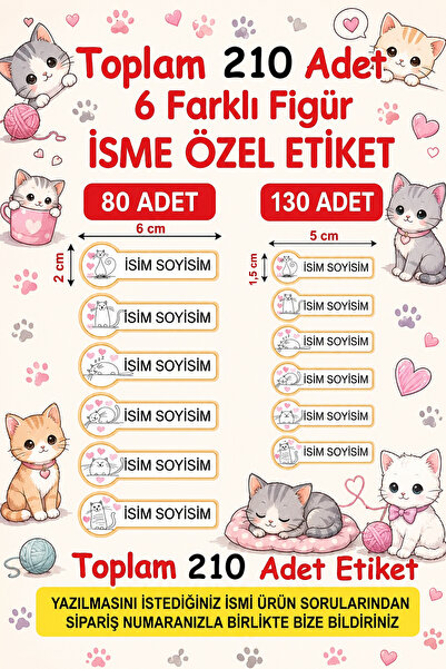 Kt Grup Okul Etiketi Kalem Defter Etiketi Özel Isim Yazılabilen Etiket Seviml...