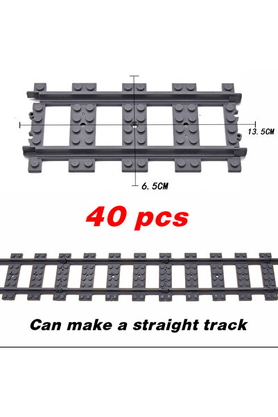 Choice5 straight-40pcs NEW City Trains Flexible Tracks Soft Straight Curved R...