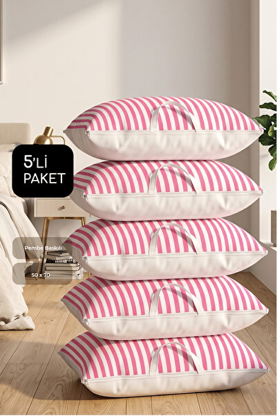 Vedsey Home Organizer Set of 5 70X50 cm Pillow & Clothes Organizer Bag Pink S...