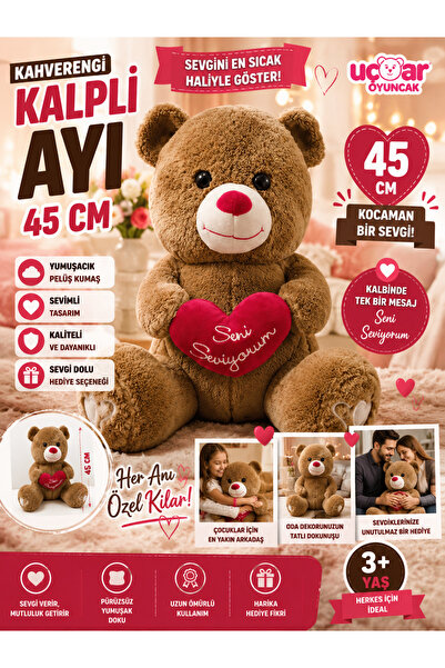 Uçar Oyuncak Pk 25 45 cm Camel Heart Bear Ucr-004