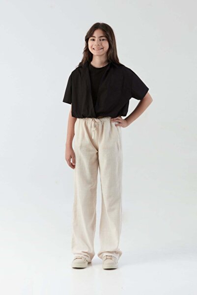 Fulla Moda Girl's Tie-Belted Pants Palazzo Pants