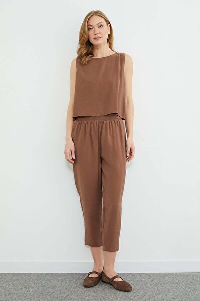 Fulla Moda Basic Elastic Waist Casual 2-Piece Set