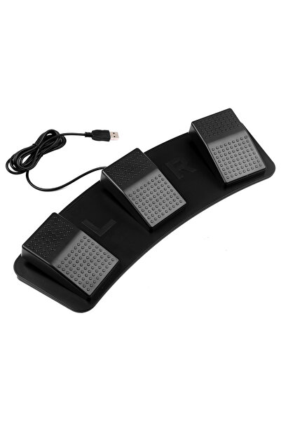 Choice مفتاح دواسة قدم ثلاثي USB أسود FS23-PM متعدد الوظائف مخصص لدواسة القدم...