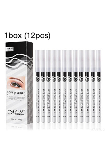 Choice 1 Box(12pcs) 12pcs White Eyeliner Makeup Smooth Easy To Wear Eyes Brig...