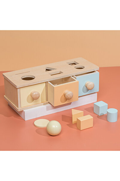 Choice3 Drawer Montessori Baby Toys Wooden Coin Box Drawer Game Learning Earl...