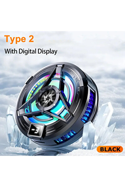 Choice SL17-Black-Digital SL17 مبرد مغناطيسي للهواتف بمشبك خلفي 2 في 1 مبرد أ...