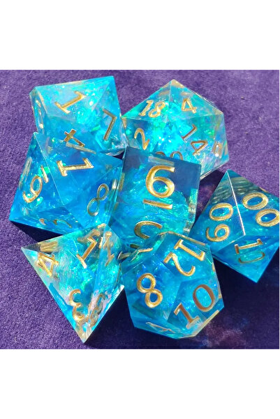 Choice24 Style-3 7PCS Resin Dices Set Multi-shape Sharp Polyhedron Mold Role ...