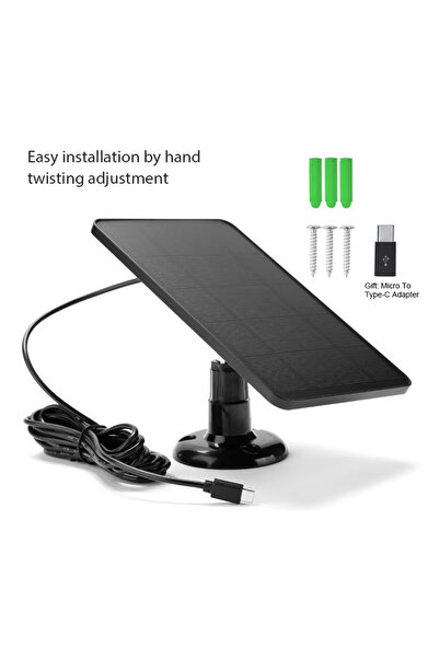 Choice1 001 10W 5V Solar Panel Type-C Adapter Outdoor Solar Cell Charger Sola...