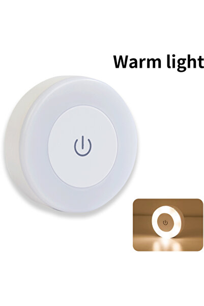 GGBEE مصباح ليلي LED قابل لإعادة الشحن، أبيض دافئ فقط، 6 سم، مزود بمفتاح لمس،...