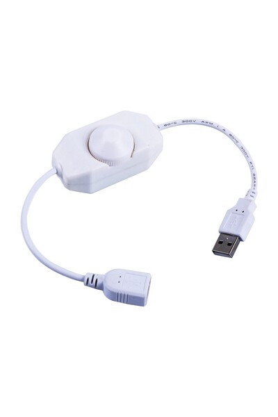 Choice1 LED Dimmer-White USB DC 5V Stepless Manual Knob Touch LED Dimmer Swit...