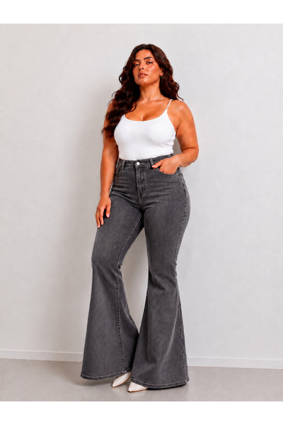 nd jeans Women's Premium High Waist Stretchable Comfortable Fit Spanish Flare...