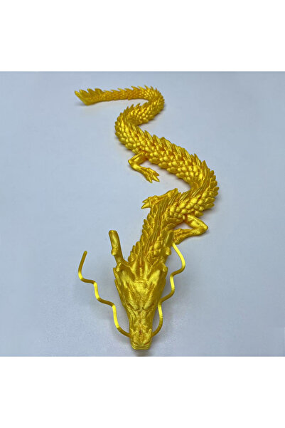 Choice 60CM shiny gold 60cm 3D Printing Dragon Toy Chinese Dragon Rotated Col...