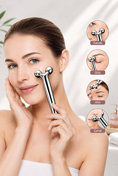 MEZİGARC Cilt Sıkılaştırıcı Yüz Masajı Aleti 3D Massager Kırışıklık Azaltıcı ...