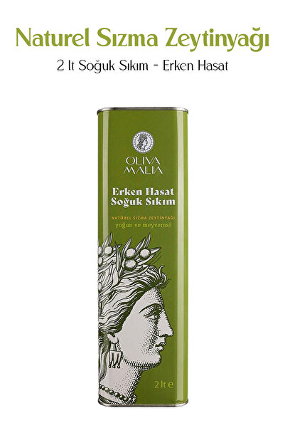 Oliva Malia Yeni Sezon Natürel Sızma Zeytinyağı 2000 Ml. / Erken Hasat – Soğu...