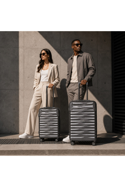 WAF Panda Premium 3-Piece Luggage Set 20/24/28 Inch fiber+polycarbonate Hard ...