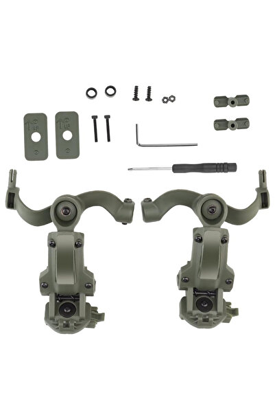 Choice green Shooting Headset Bracket Rail Mount Kit ARC Helmet Rail Adapter ...
