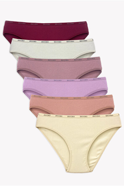 ZICCHO Women's Boxed Bikini-Slip Panties Flexible 6-Pack Lycra
