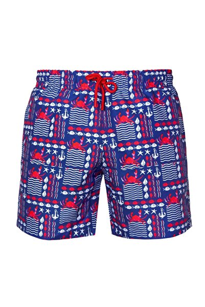 ANEMOSS Crab Men's Swim Short with Three Pockets, Mesh Inside, Elastic and La...