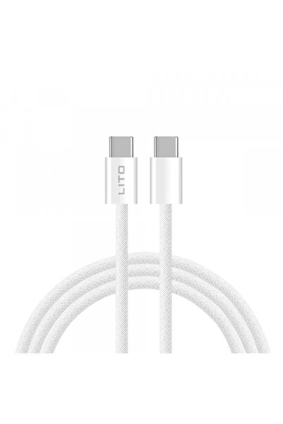 Lito Cablu Date si Incarcare USB-C - USB-C LD04CC, 60W, 1m, Alb
