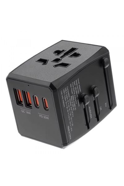 Techsuit Incarcator Retea HHT904-B2 Travel, 20W, 3A, 2 x USB-A - 2 x USB-C, N...