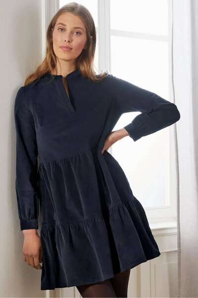 Tchibo Women Corduroy Mini Casual Dress, Navy