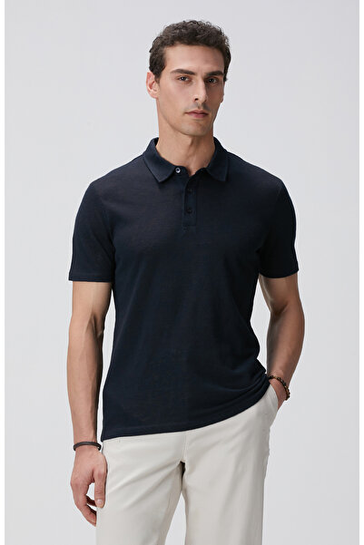 Network Lacivert Polo Yaka T-shirt
