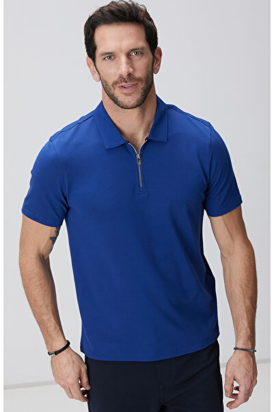 Network N-Tech Saks Polo Yaka Merserize T-shirt