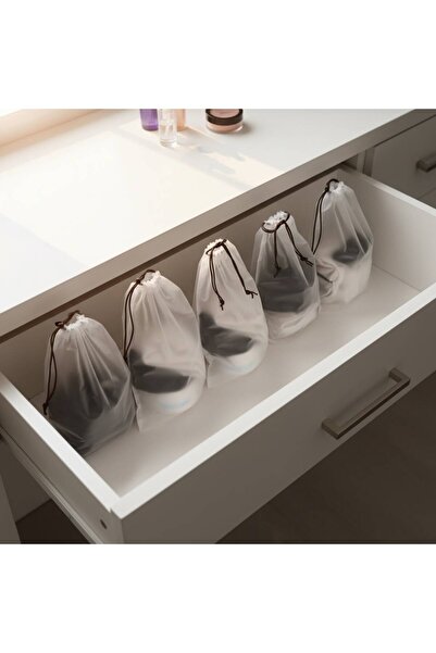 meapuff Set of 5 20*30cm (SMALL) Waterproof Drawstring Cosmetic Makeup Holida...