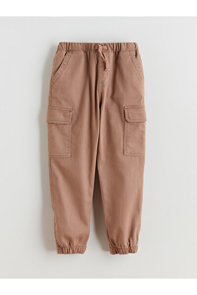 LC Waikiki Two Mt Shop Quality Lcw Kids Brown Elastic Waist Boys Cargo Pants