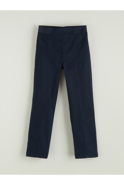 LC Waikiki Nevavm Farkıyla Lcw Kids Navy Blue Elastic Waist Girls' Trousers