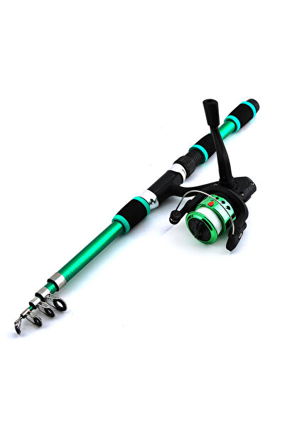 Choice green Children's Fishing Rod with Telescopic Fishing Rod and Rotating ...