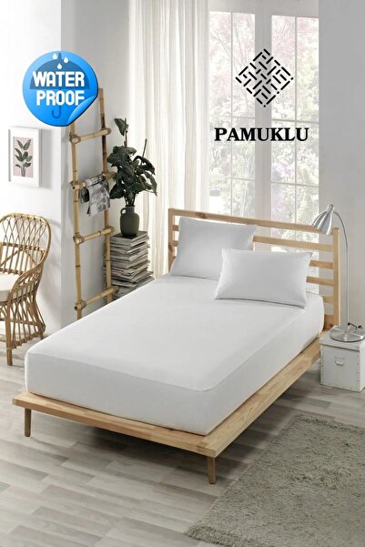 Mira Home غطاء سرير قطني مقاس 150 × 200 سم، مقاوم للسوائل، مزود بحزام مطاطي، ...