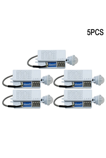 Choice3 5 pcs Motion Sensor Light Switch 220V 110V Pir Presence Sensor for Li...