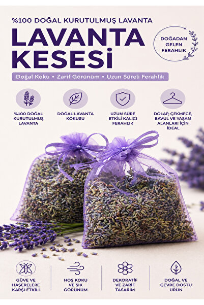 Rosess Lavanta Kesesi 5 Adet – Hediyelik | Şık Kese & Yoğun Koku
