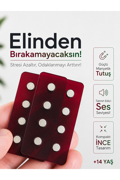 Klikklik Bordo Transparan Stres Diskleri Fidget
