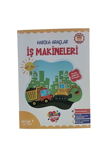 Koloni Kitap Cool Vehicles Construction Machinery Level 5 6-7 Years Old