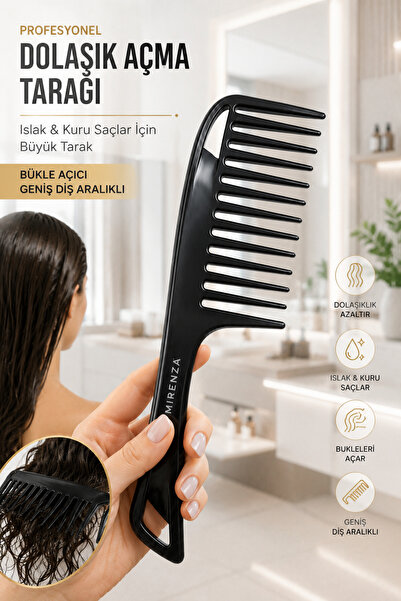 mirenza cosmetic Hair Lightening Hairdresser Comb 25 cm Wide Tooth Detangling...