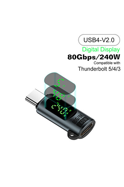 Choice 80Gbps USB4 V2.0 GY USB4 40Gbps Adapter Digital Display USB 4 V2.0 80G...