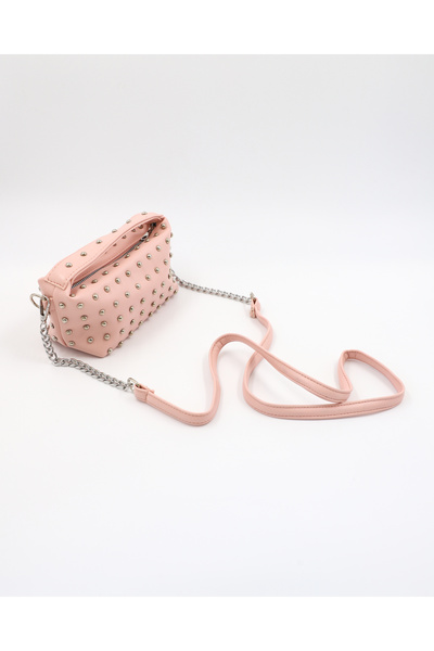 lalettobags Women's Elya Model Studded Chain Strap Mini Hand and Shoulder Bag