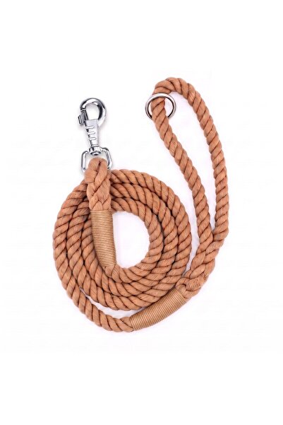 Lusi Doog Brown Dog Walking Leash Dog Walking Strap Natural Cotton Rope Rope