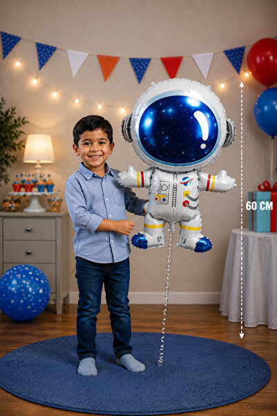 Baloncu Nene Astronaut Foil Balloon Birthday Foil Balloon Character Foil Ball...