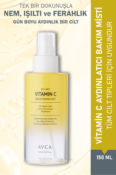 AVCA Vitamin C Tüm Gün Aydınlatıcı Yüz Bakım Misti - All Day Brightening Vita...