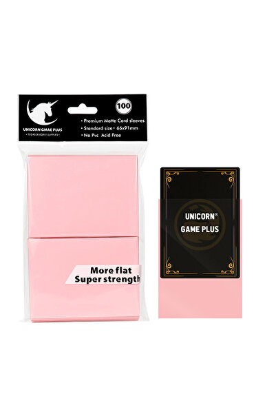 Choice18 Pink 100pcs Matte Card Sleeves for TCG MTG 66x91mm Standard Size Sle...