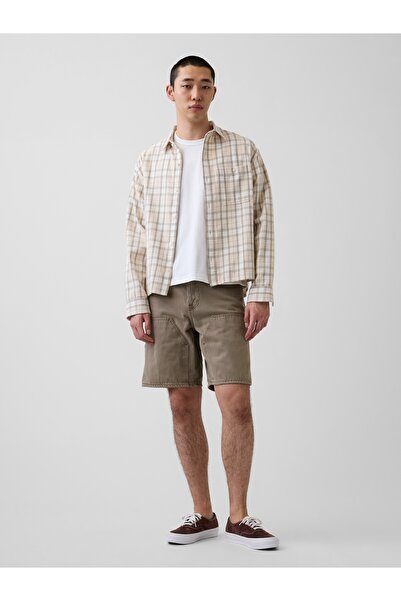 GAP Erkek Kahverengi 9" Loose Denim Carpenter Şort