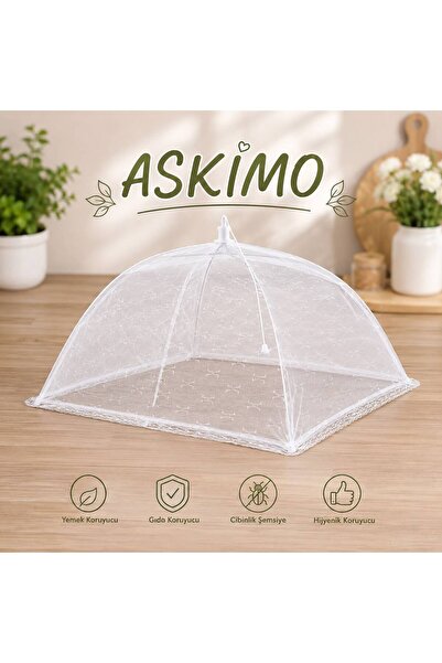 Askımo Food Protector Umbrella Food Fly Protector Tulle Mosquito Net
