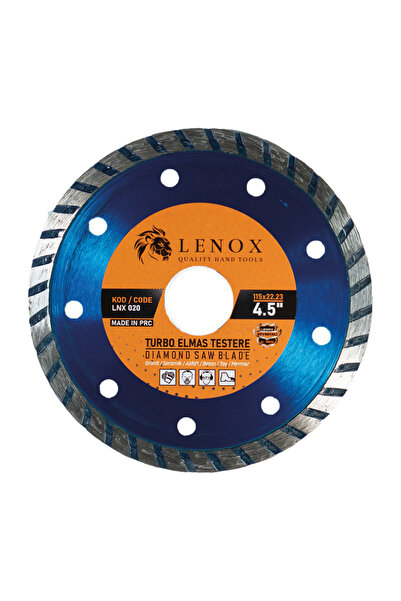 Lenox Tools 115 mm Turbo Elmas Kesici Disk Fayans Granit Mermer Taş Kesme Dis...