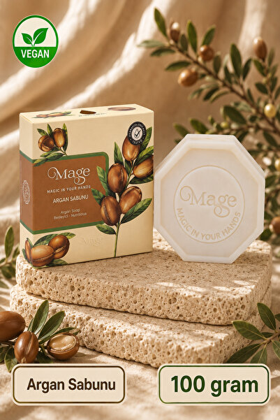 Mage Cosmetics Mage Doğal Argan Sabunu 100 gram 1 adet hediyelik kutuda