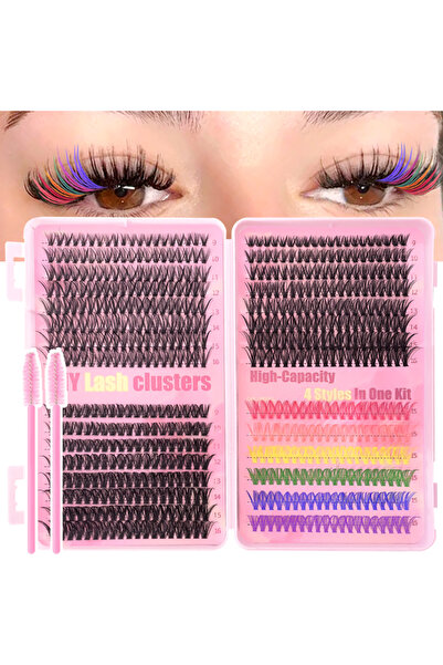 Choice3 MIX Style-A 120/240/392/600 Pcs False Eyelashes Beginners DIY Rainbow...