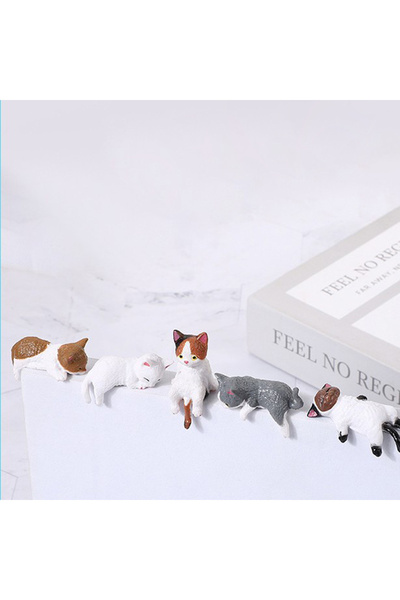 Choice1 1 Set NO.2 5-Pack Cute Healing Cat Monitor Decoration - Kawaii Screen...